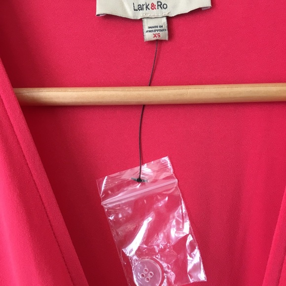 Lark & Ro Cap Sleeve Jersey Wrap Dress - Picture 3 of 8